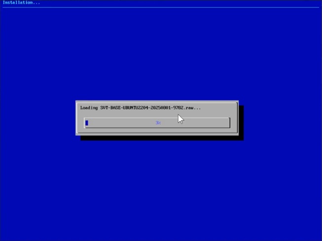 HVM Base OS 리이미징 화면